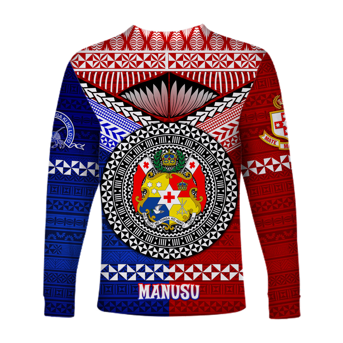 (MANUSU) Kolisi Tonga College Atele And Tupou College Toloa Long Sleeve Shirt Together LT8 - Polynesian Pride