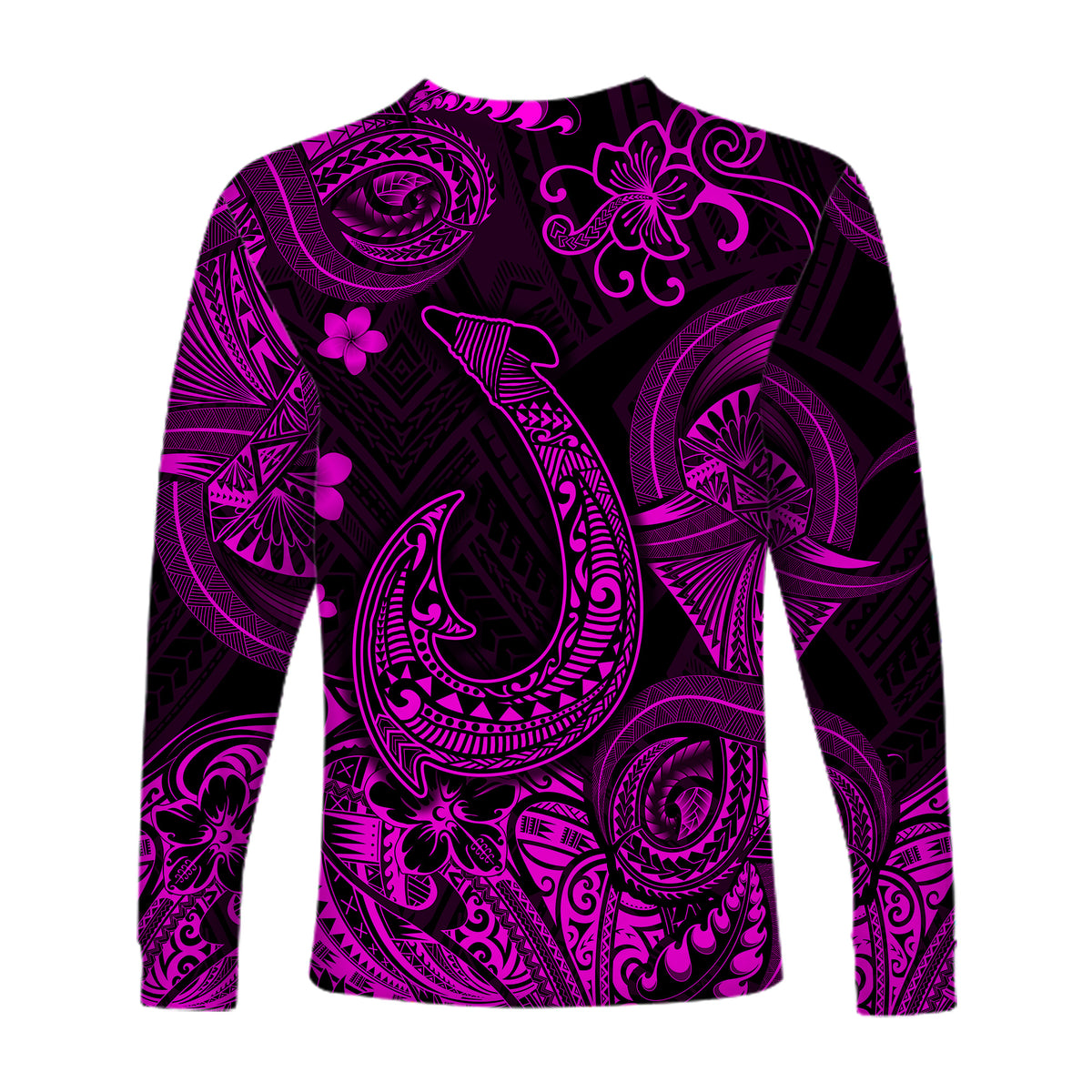 Hawaii Fish Hook Polynesian Long Sleeve Shirt Unique Style - Pink LT8 - Polynesian Pride