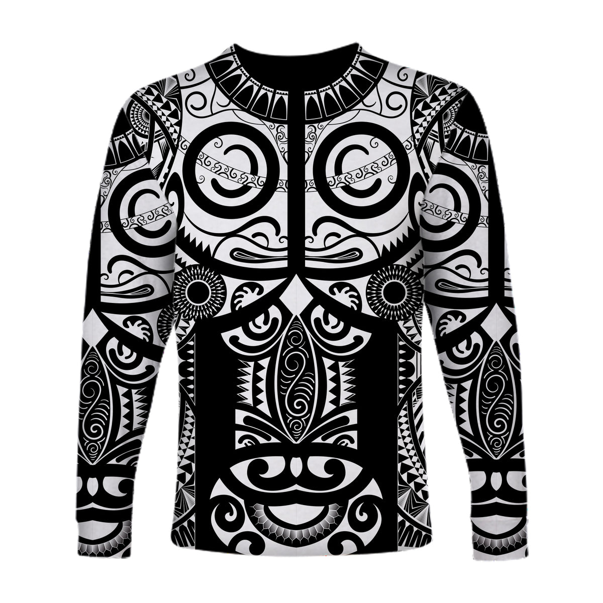 Marquesas Islands Long Sleeve Shirt Marquesan Tattoo Original Style - Black LT8 - Polynesian Pride