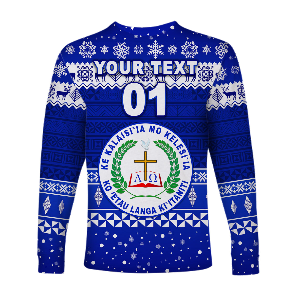 (Custom Personalised) Sia'atoutai Theological College Christmas Long Sleeve Shirt Simple Style LT8 - Polynesian Pride