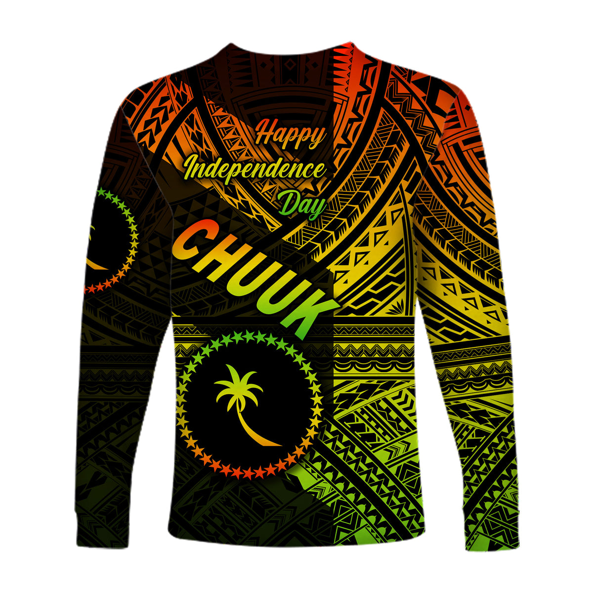 FSM Chuuk Long Sleeve Shirts Happy Independence Day Original Vibes - Reggae LT8 - Polynesian Pride