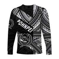 FSM Pohnpei Long Sleeve Shirts Original Style - Black LT8 - Polynesian Pride