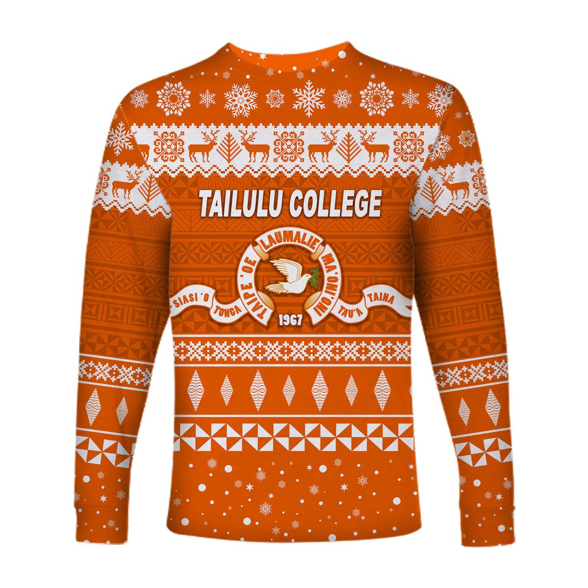 Tailulu College Christmas Long Sleeve Shirt Simple Style LT8 - Polynesian Pride