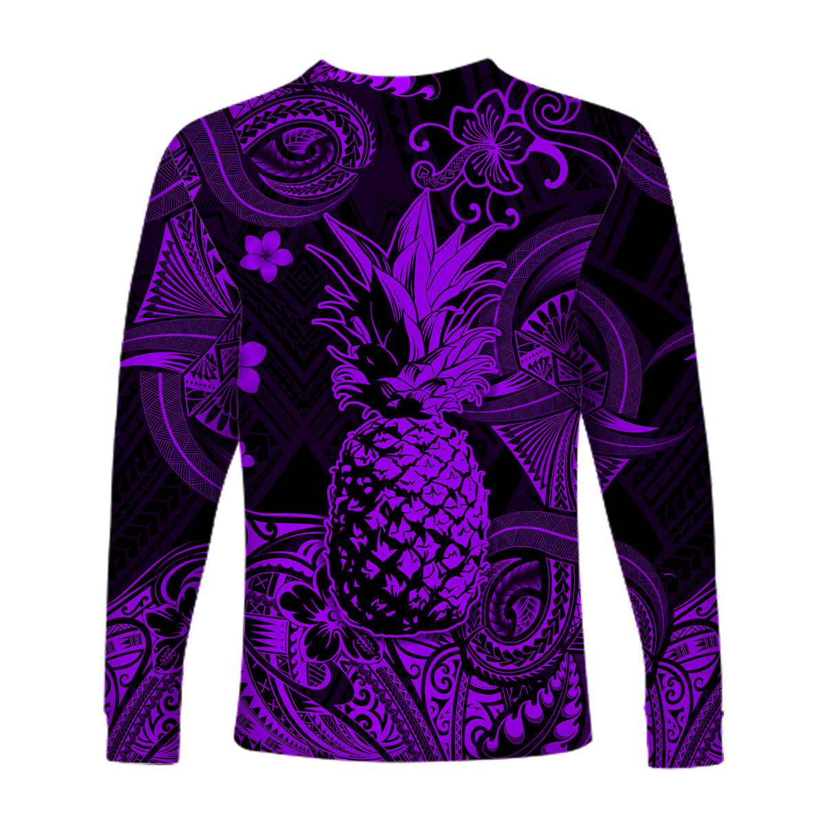Hawaii Pineapple Polynesian Long Sleeve Shirt Unique Style - Purple LT8 - Polynesian Pride