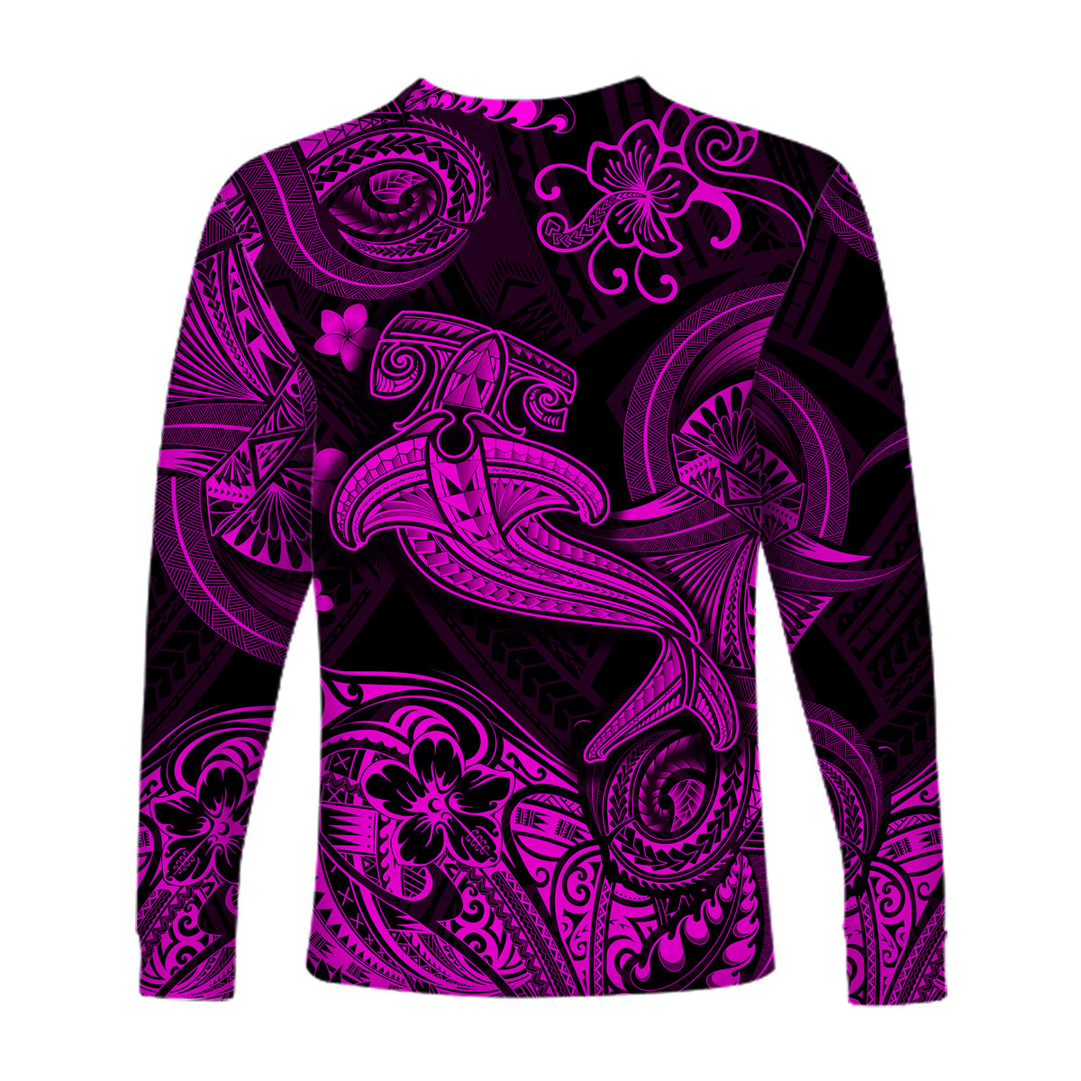 Hawaii Hammer Shark Polynesian Long Sleeve Shirt Unique Style - Pink LT8 - Polynesian Pride
