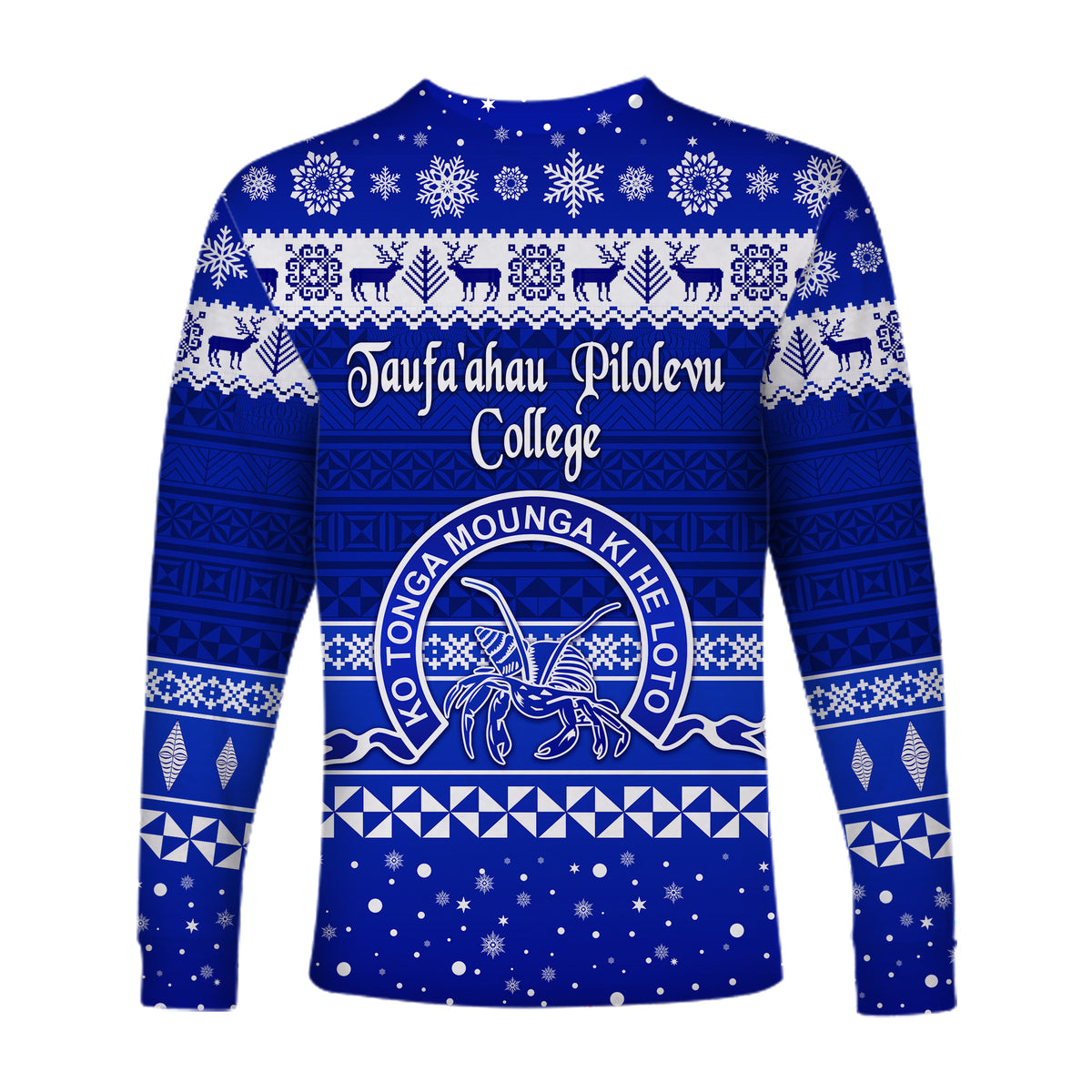 Taufa'ahau Pilolevu College Christmas Long Sleeve Shirt Simple Style LT8 - Polynesian Pride