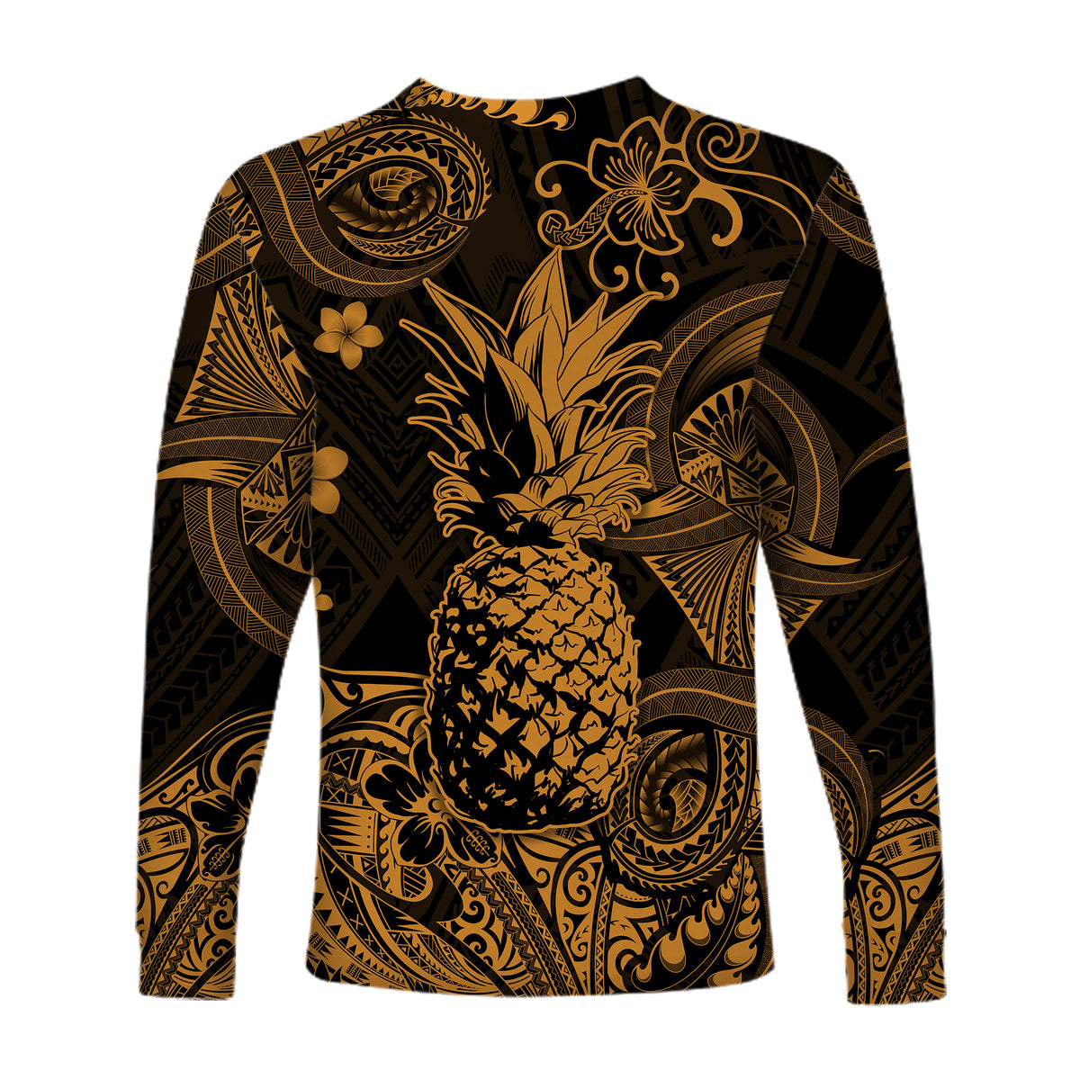 Hawaii Pineapple Polynesian Long Sleeve Shirt Unique Style - Gold LT8 - Polynesian Pride