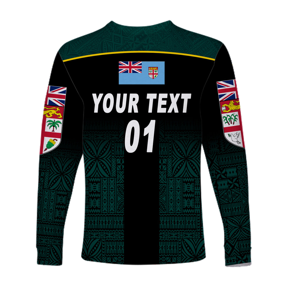 (Custom Personalised) Fiji Lomaiviti Rugby Long Sleeve Shirts Simple Vibes, Custom Text And Number LT8 - Polynesian Pride