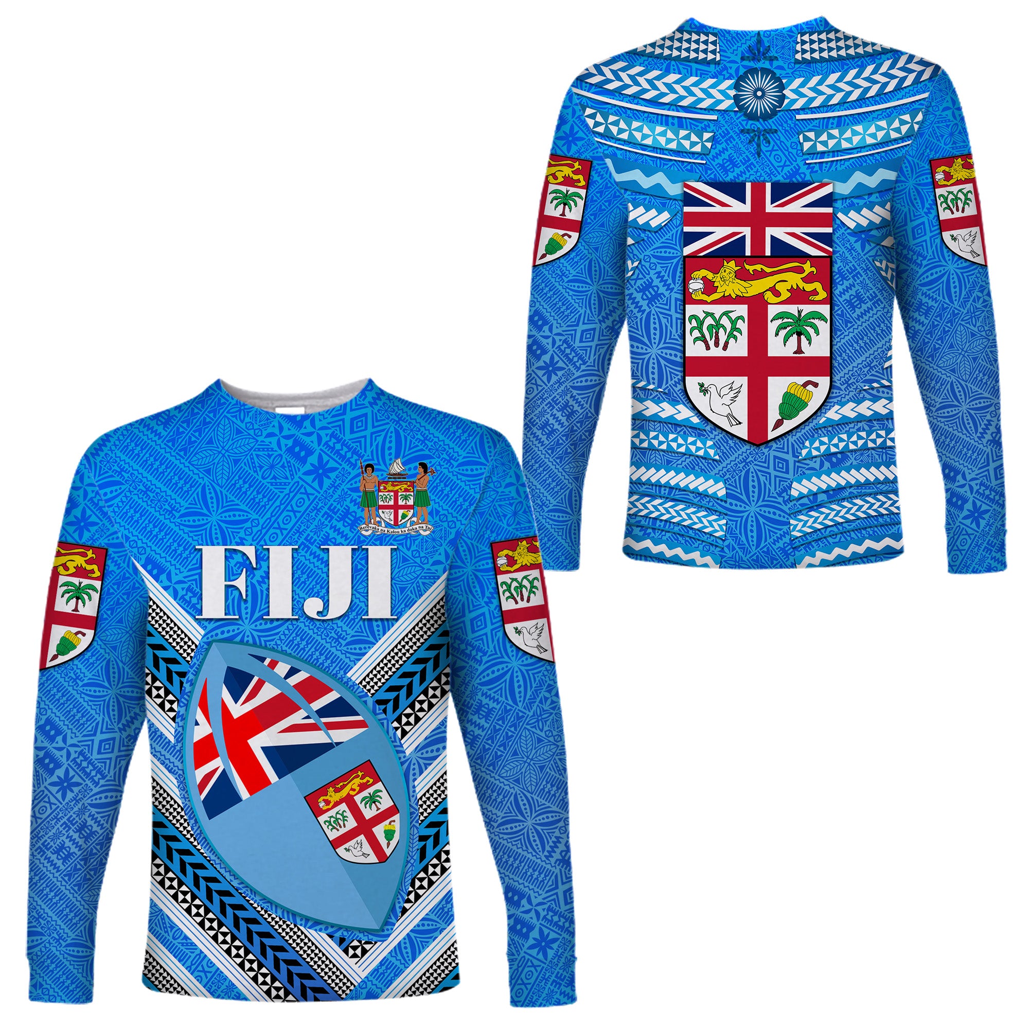 Fiji Day Long Sleeve Shirts Creative Style LT8 Unisex Blue - Polynesian Pride
