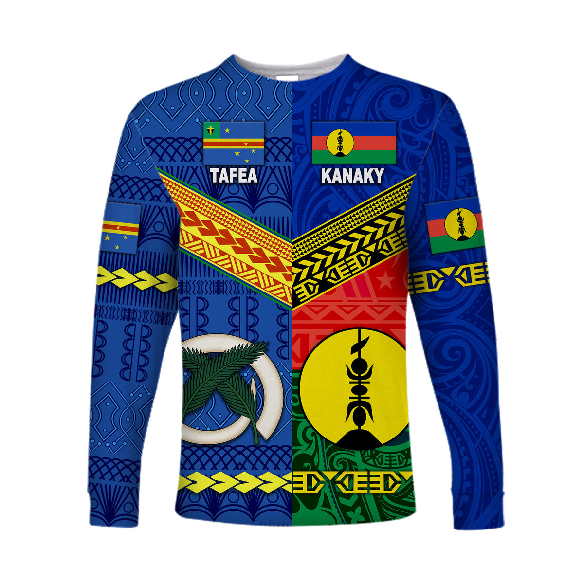 (Custom Personalised) Vanuatu Tafea Province and Kanaky New Caledonia Long Sleeve Shirts Together, Custom Text And Number LT8 - Polynesian Pride