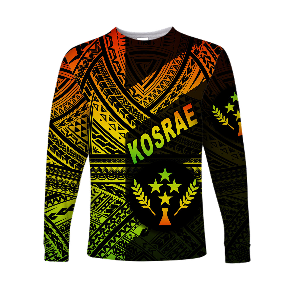 FSM Kosrae Long Sleeve Shirts Original Style - Reggae LT8 - Polynesian Pride