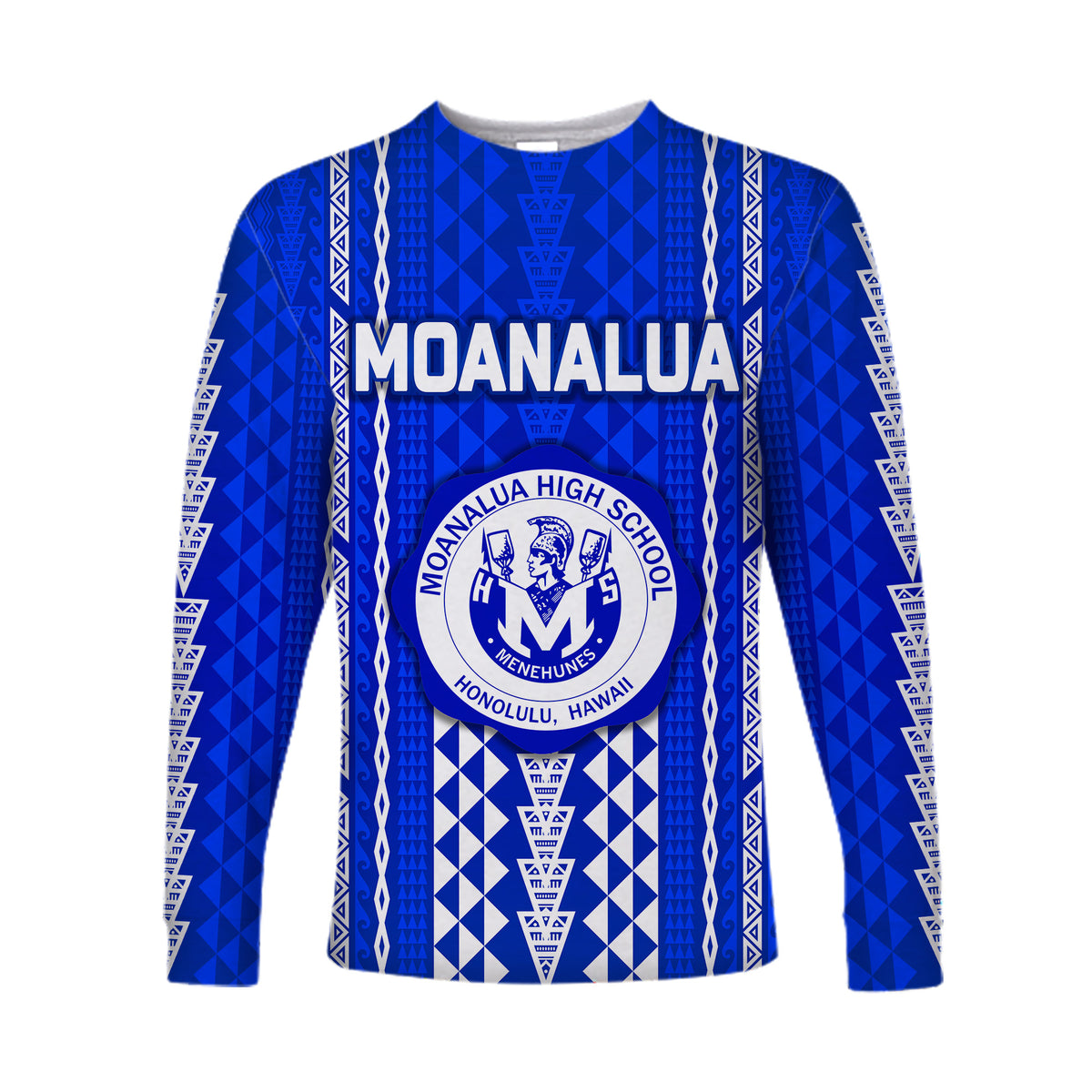 (Custom Personalised) Hawaii Moanalua High School Long Sleeve Shirts Simple Style LT8 - Polynesian Pride