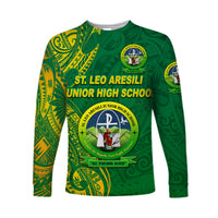 St. Leo Aresili Junior High School Long Sleeve Shirts Original Style LT8 - Polynesian Pride