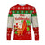(Custom Personalised) Hawaii Christmas Long Sleeve Shirt Santa Claus Surfing Simple Style - Beige Red LT8 - Polynesian Pride