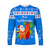(Custom Personalised) Hawaii Christmas Long Sleeve Shirt Santa Claus Surfing Simple Style - Blue LT8 Unisex Blue - Polynesian Pride