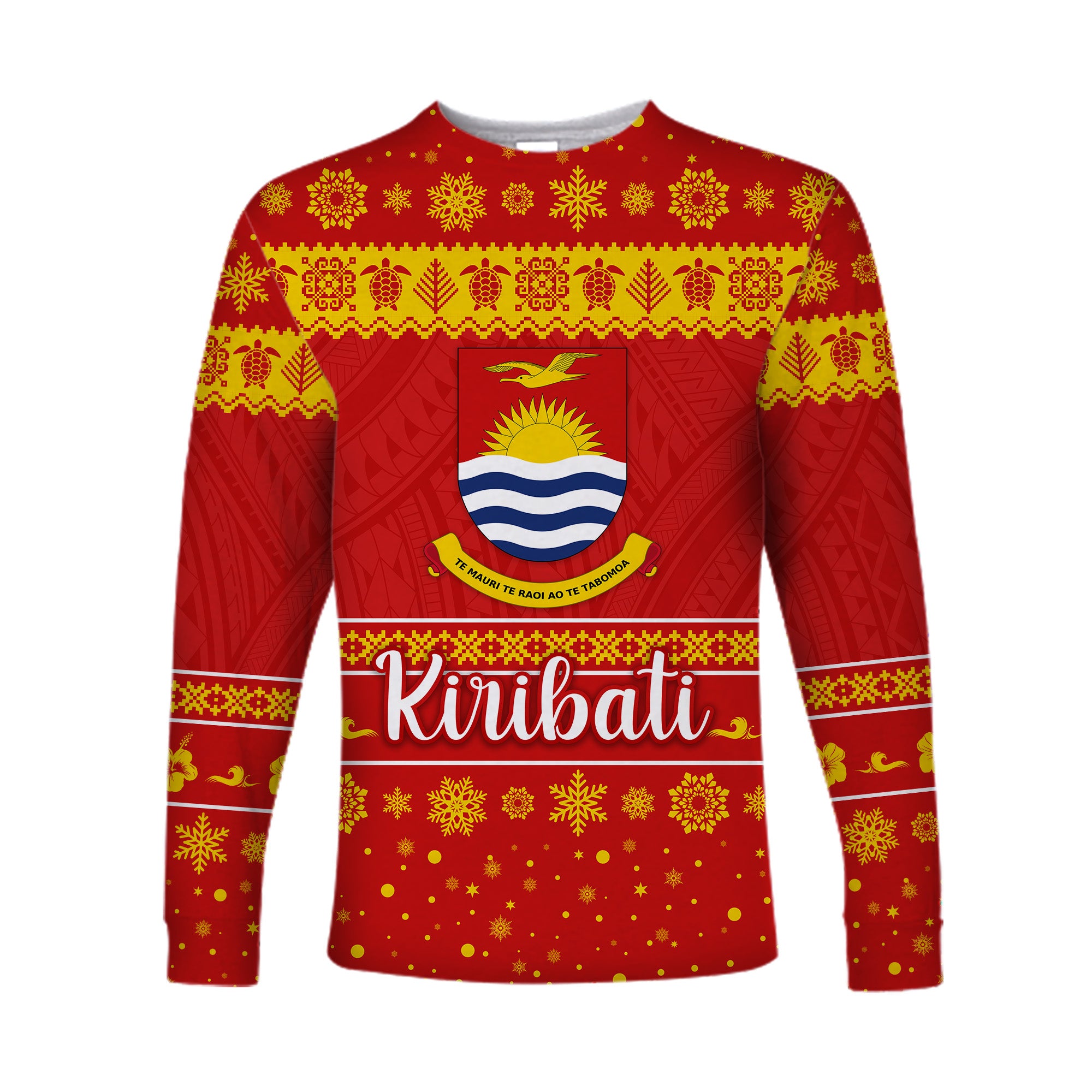 (Custom Personalised) Kiribati Christmas Long Sleeve Shirt Simple Style LT8 - Polynesian Pride