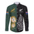 (Custom Text and Number) South Africa Protea and New Zealand Fern Long Sleeve Button Shirt Rugby Go Springboks vs All Black LT13 - Polynesian Pride