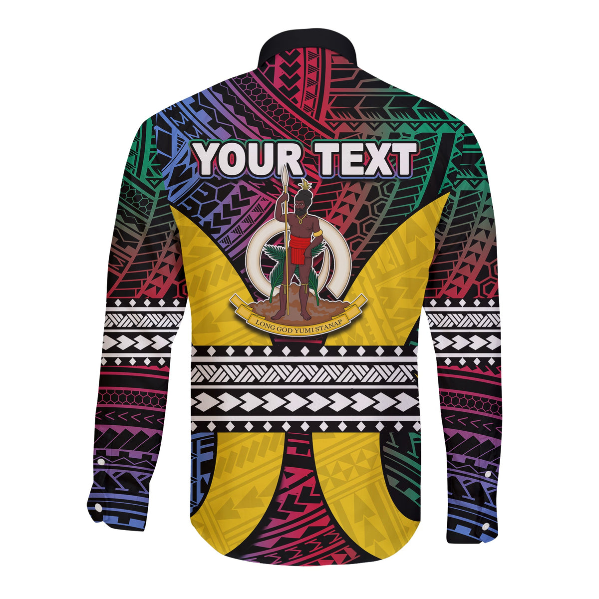 (Custom Personalised) Polynesian Shefa Of Vanuatu Long Sleeve Button Shirt LT6 - Polynesian Pride