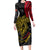 (Custom Personalised) Papua New Guinea Long Sleeves Dress Raggiana Birds Of Paradise Happy 47th Independence Day LT13 Polyester/spandex Black - Polynesian Pride