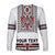 (Custom Personalised) Polynesian Long Sleeve Shirt Dashiki With Polynesian Tattoo Royal Version LT14 - Polynesian Pride