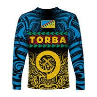 Torba Province Long Sleeve Shirt Vanuatu Pig Tusk Polynesian Flag Style LT14 - Polynesian Pride