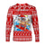Custom Personalised Hawaii Christmas Long Sleeve Shirt Surfing Santa Mele Kalikimaka Polynesian LT14 - Polynesian Pride