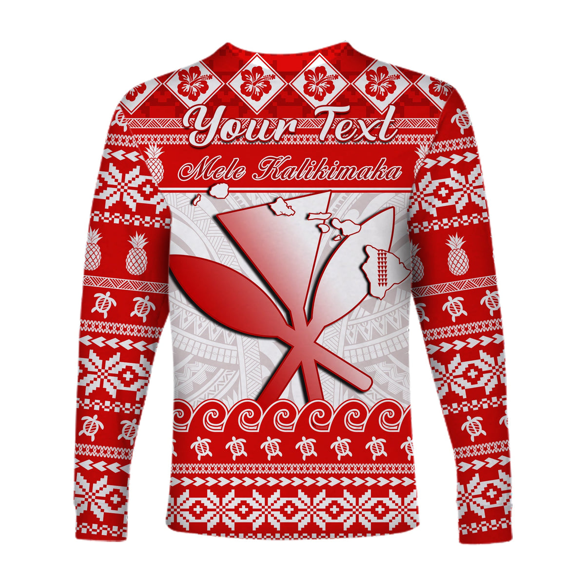 Custom Personalised Hawaii Christmas Long Sleeve Shirt Kanaka Polynesian Santa Claus Mele Kalikimaka LT14 - Polynesian Pride