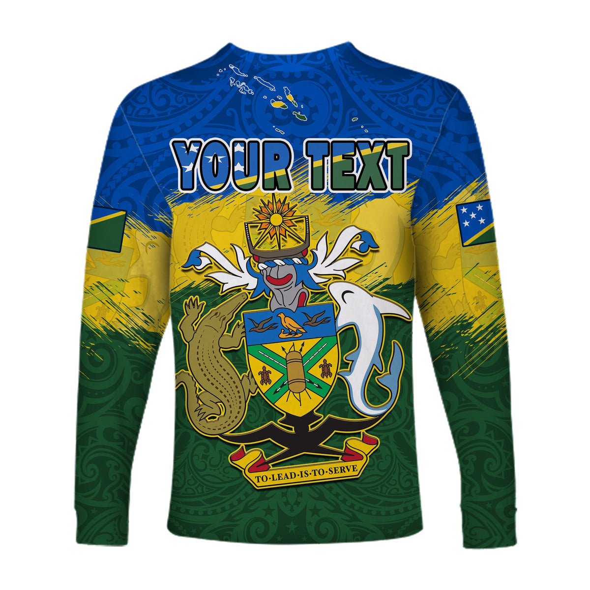 (Custom Personalised) Solomon Islands Long Sleeve Shirt Happy 44th Independence Anniversary Polynesian Pattern LT14 - Polynesian Pride