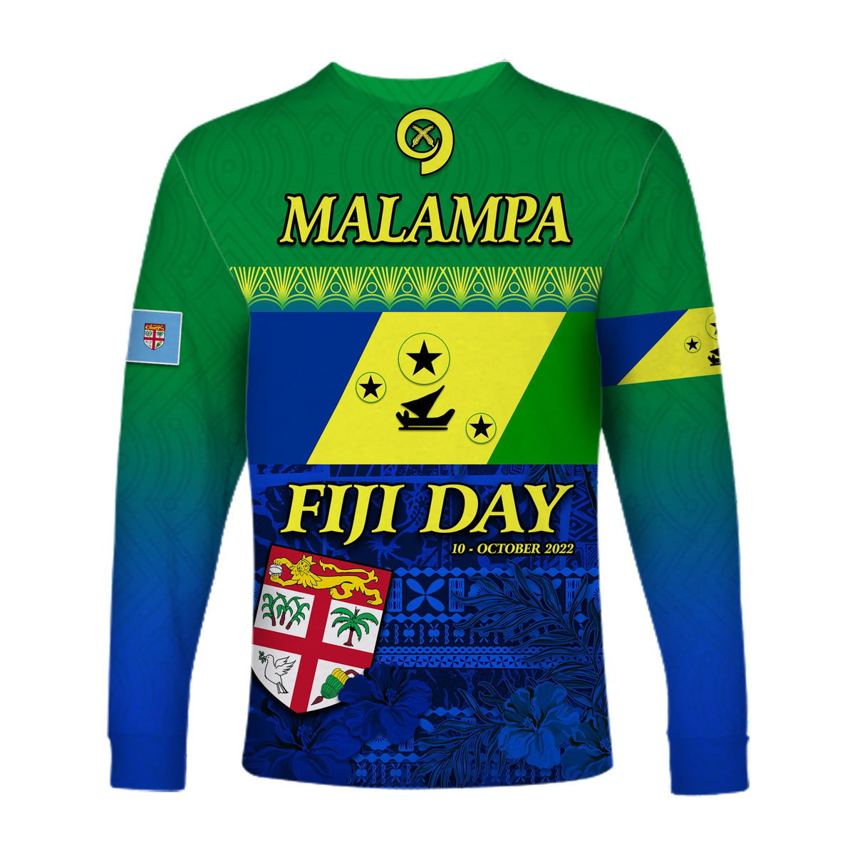 Malampa Fiji Day Long Sleeve Shirt Vanuatu Polynesia mix Flowers LT13 - Polynesian Pride