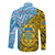 Tuvalu 1978 Long Sleeve Button Shirt Happy 44th Independence Anniversary Polynesian Pattern LT14 - Polynesian Pride