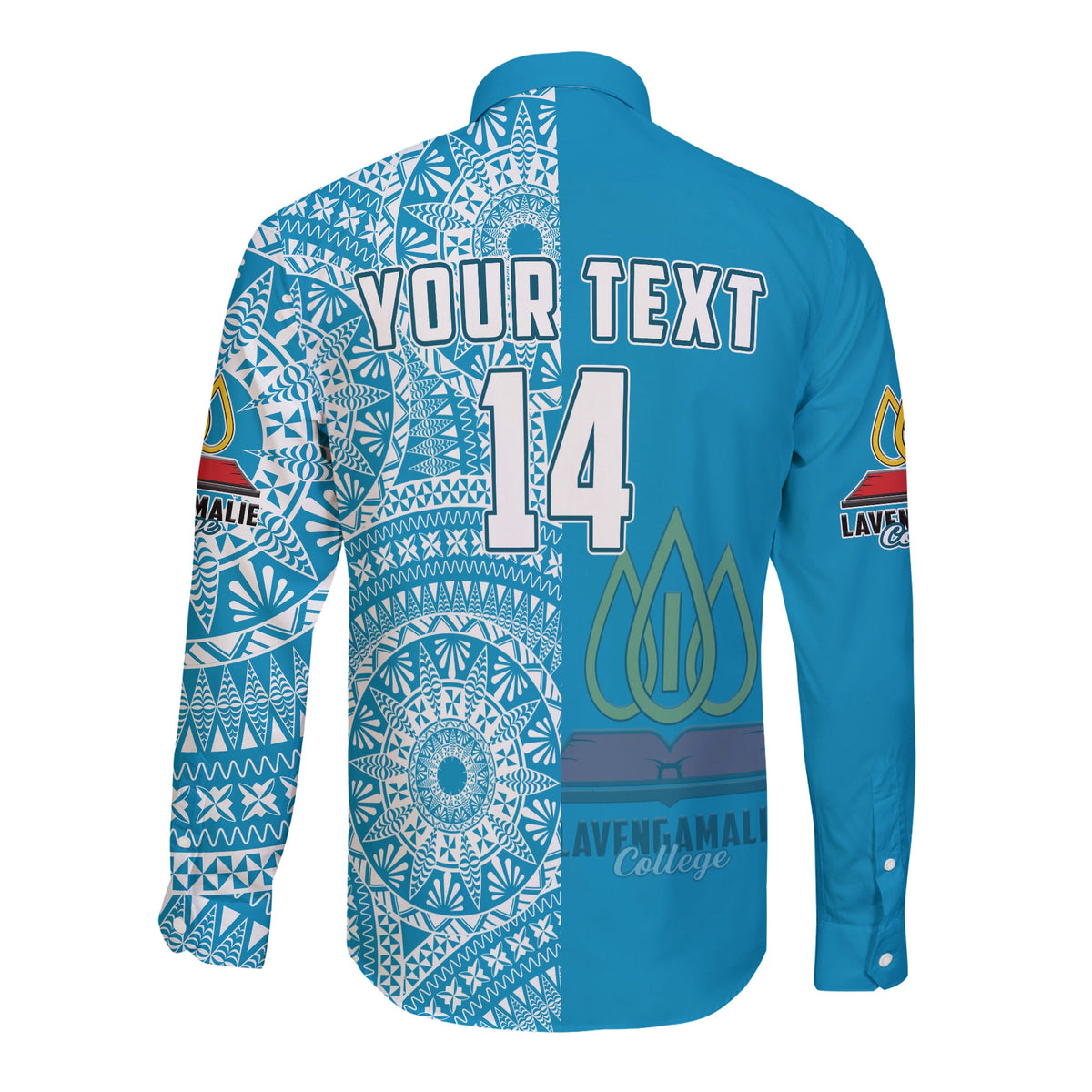 (Custom Personalised) Lavengamalie Tonga College Long Sleeve Button Shirt Class Of Year Tongan Ngatu Pattern LT14 - Polynesian Pride