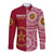 (Custom Text And Number) Tonga Eua High School Long Sleeve Button Shirt Class Of Year Tongan Ngatu Pattern LT14 - Polynesian Pride