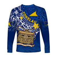 Tokelau Long Sleeve Shirt National Badge Polynesian Happy 74th Independence Anniversary LT14 - Polynesian Pride