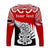 (Custom Personalised) Waitangi Day Long Sleeve Shirt Tino Rangatiratanga Flag With Tiki Maori Fern LT14 - Polynesian Pride