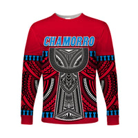 Guam Chamorro Long Sleeve Shirt Latte Stone Red Polynesian Haligi LT13 Unisex Red - Polynesian Pride