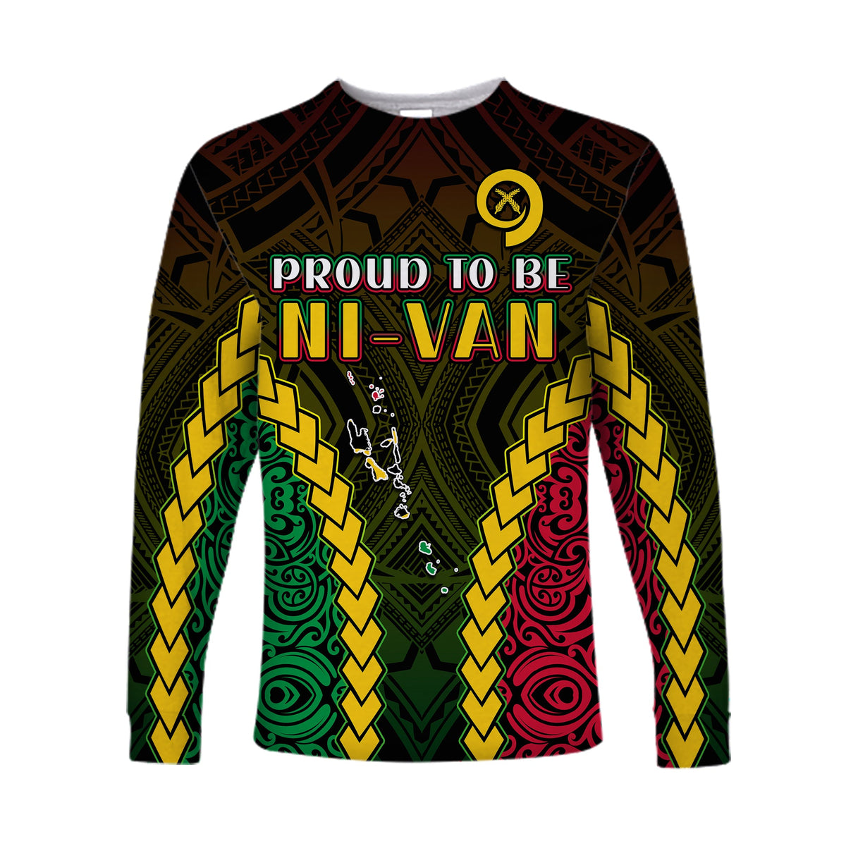 (Custom Text and Number) Vanuatu Indigenous Long Sleeve Shirt Proud To Be Ni - Vanuatu Polynesian Pattern LT13 - Polynesian Pride