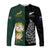 (Custom Text and Number) South Africa Protea and New Zealand Fern Long Sleeve Shirt Rugby Go Springboks vs All Black LT13 - Polynesian Pride