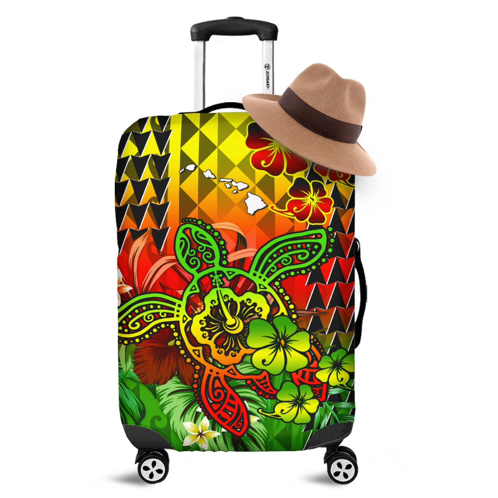 Hawaii Turtle Luggage Covers Color Tribal Pattern Hawaiian LT13 Reggae - Polynesian Pride