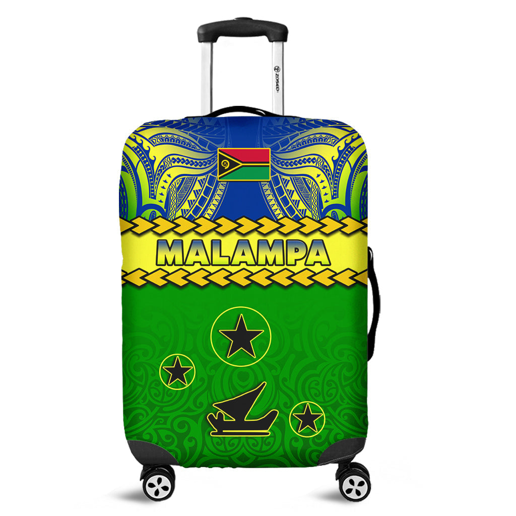 Malampa Province Luggage Cover Vanuatu Pig Tusk Polynesian Flag Style LT14 Green - Polynesian Pride