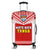 Tonga Rugby Luggage Cover Mate Maa Tonga Pacific Ngatu White LT14 Red - Polynesian Pride