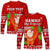 (Custom Personalised) Mele Kalikimaka Long Sleeve Shirt Santa Claus Hawaii Christmas LT13 Unisex Red - Polynesian Pride