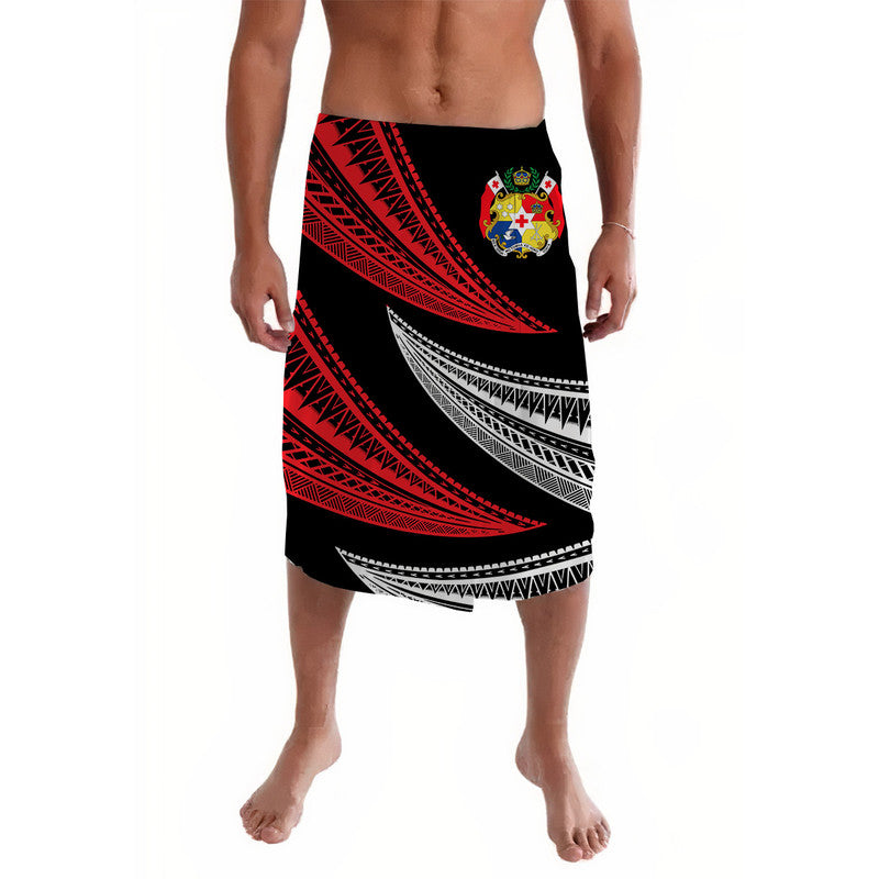 Tonga Lavalava Wave Pattern Alternating Red LT8 - Polynesian Pride