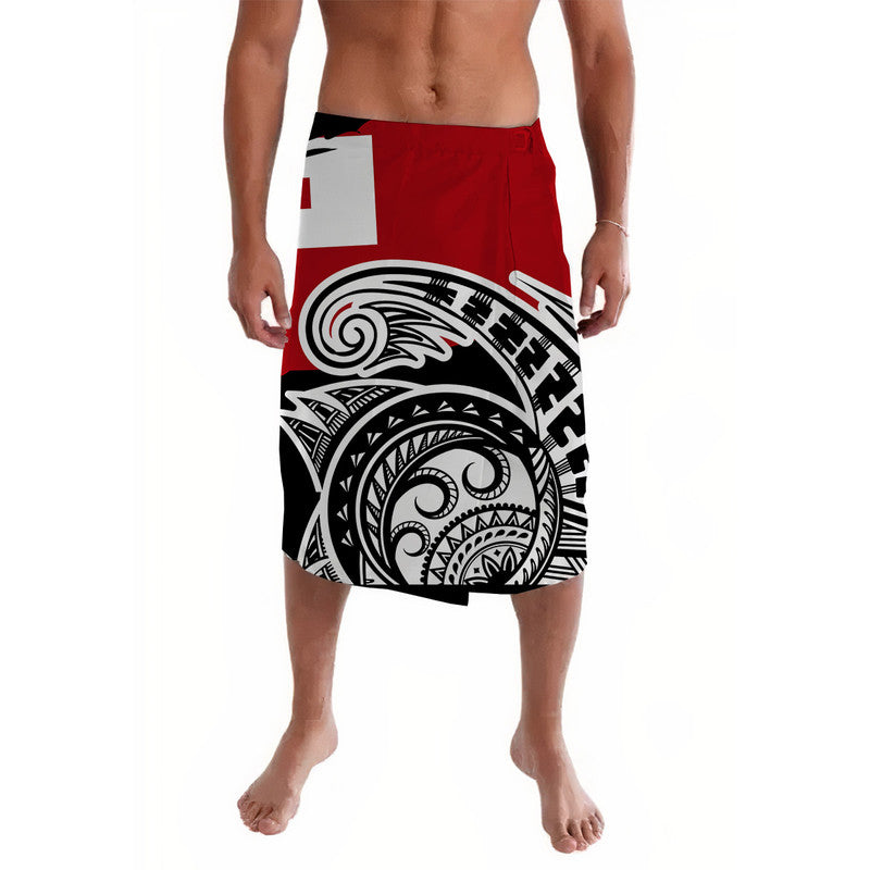 Tonga Lavalava Ethnic Style With Round Black White Pattern LT8 - Polynesian Pride