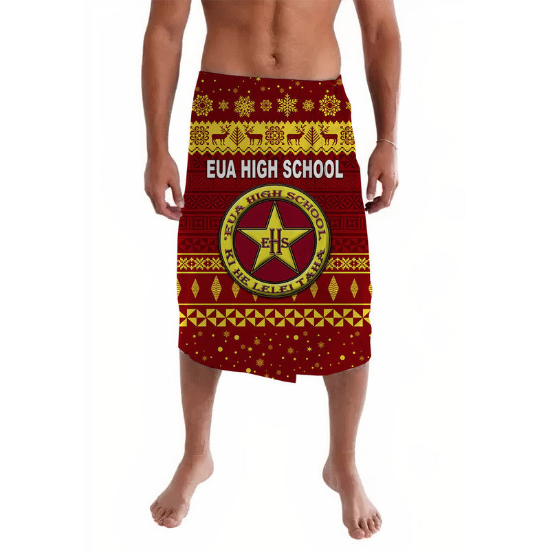 Tonga Eua High School Christmas Lavalava Simple Style LT8 Maroon - Polynesian Pride