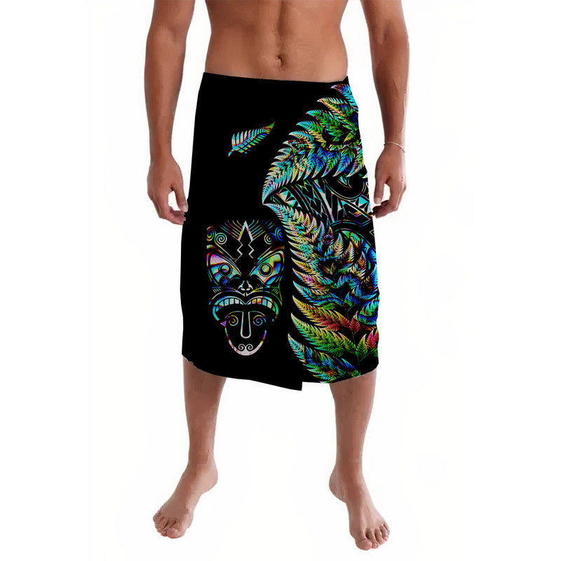 New Zealand Haka Rugby Maori Lavalava Silver Fern Vibes Paua Shell LT8 Green - Polynesian Pride