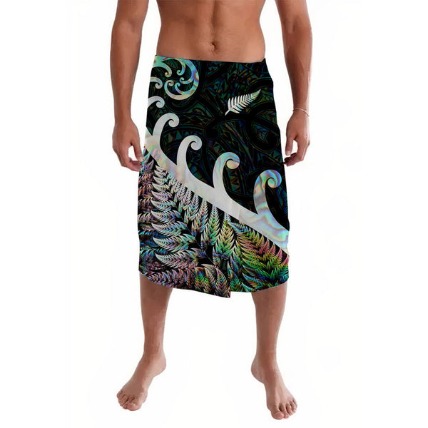 New Zealand Rugby Maori Hawaiian Shirt Silver Fern Koru Vibes - Turquoise LT8 main image 0