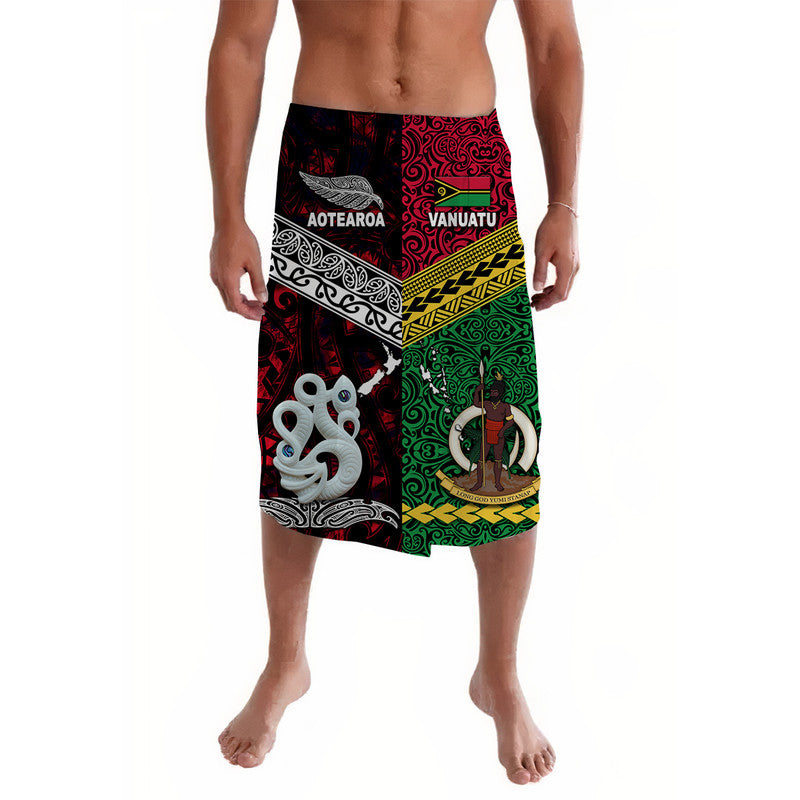 Vanuatu And New Zealand Lavalava Together Red LT8 Red - Polynesian Pride