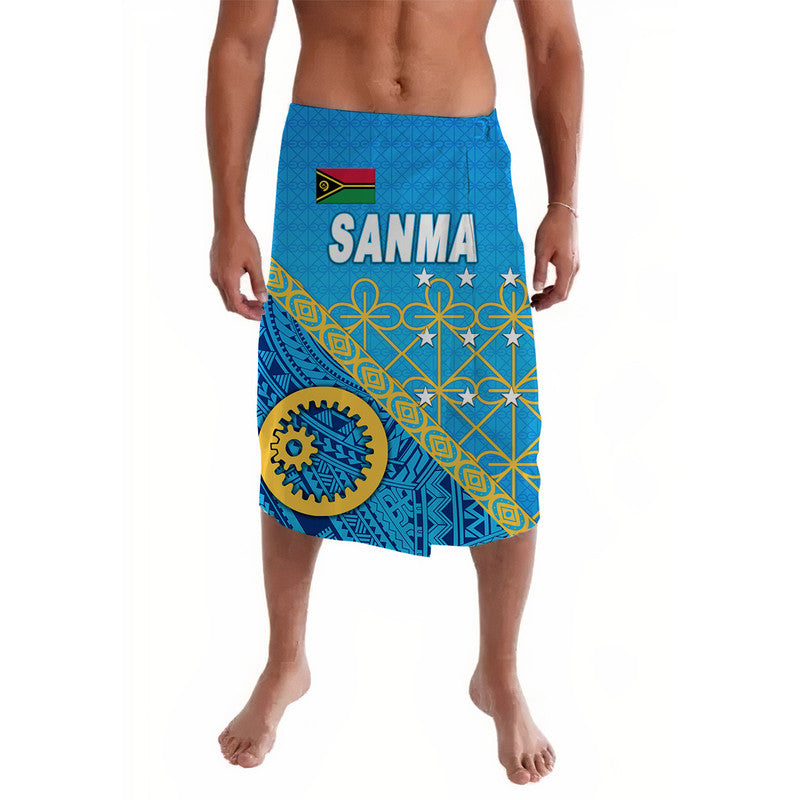 Sanma Province Lavalava Vanuatu Pattern Unique Style LT8 Blue - Polynesian Pride