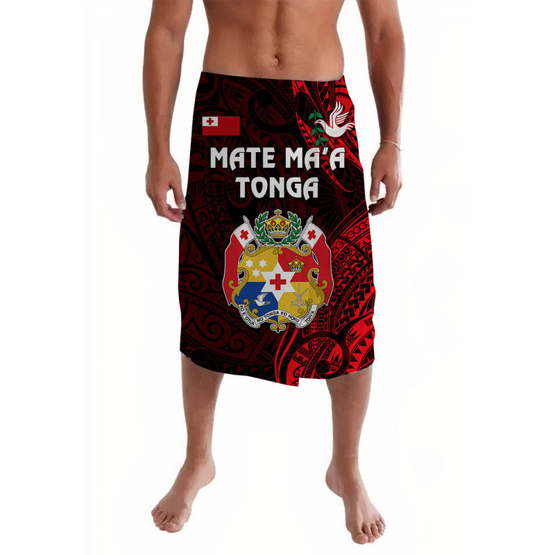 Tonga Coat Of Arms Lavalava Simple Vibes Red LT8 - Polynesian Pride
