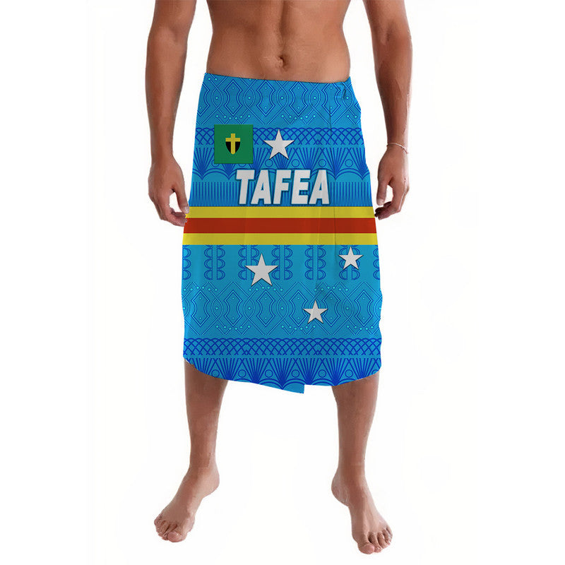 Tafea Province Lavalava Vanuatu Pattern Traditional Style LT8 Blue - Polynesian Pride